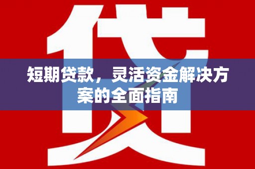 石拐短期贷款，灵活资金解决方案的全面指南