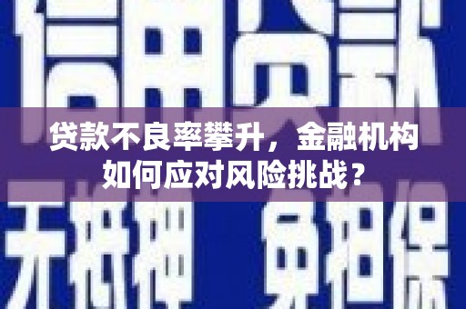 石拐贷款不良率攀升，金融机构如何应对风险挑战？