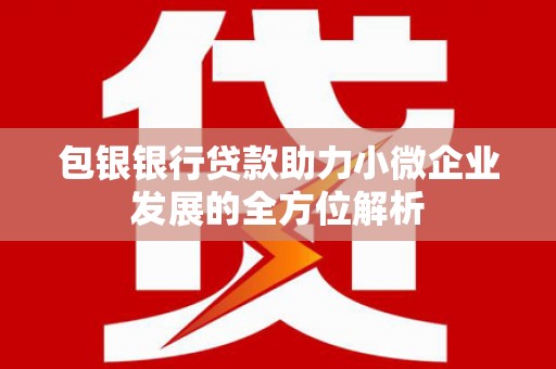 石拐包银银行贷款助力小微企业发展的全方位解析