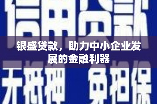 石拐银盛贷款，助力中小企业发展的金融利器