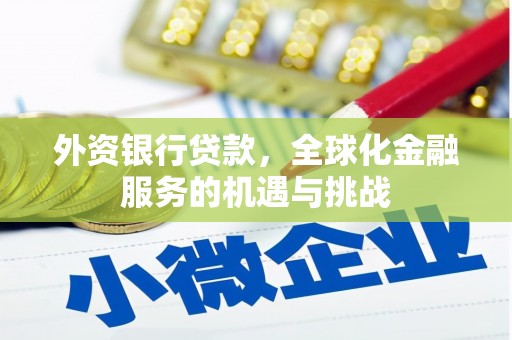 石拐外资银行贷款，全球化金融服务的机遇与挑战