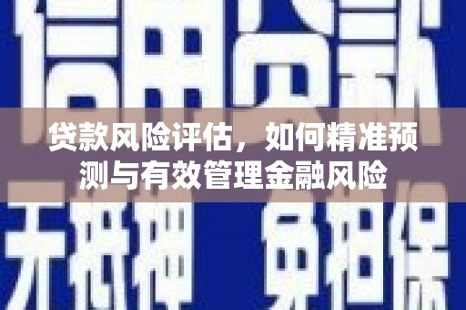 石拐贷款风险评估，如何精准预测与有效管理金融风险