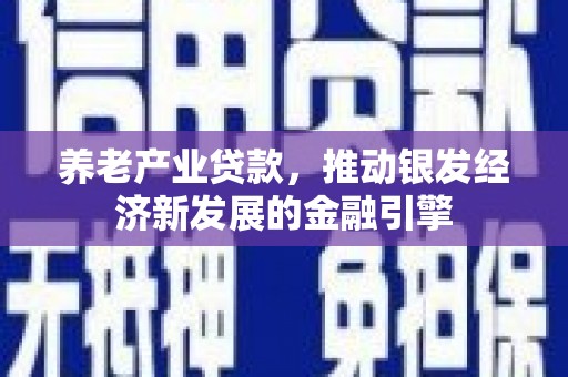 石拐养老产业贷款，推动银发经济新发展的金融引擎