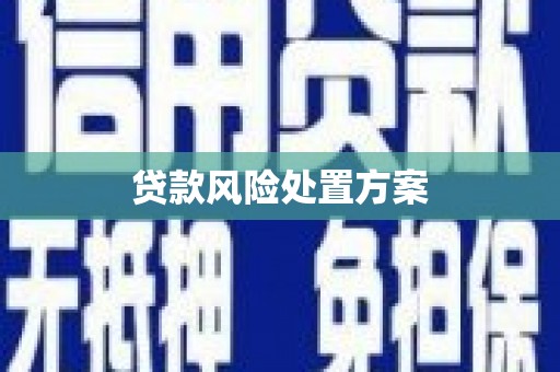 石拐贷款风险处置方案