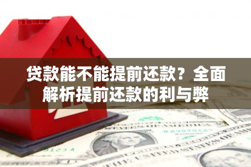 石拐贷款能不能提前还款？全面解析提前还款的利与弊