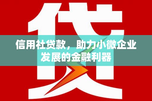 石拐信用社贷款，助力小微企业发展的金融利器