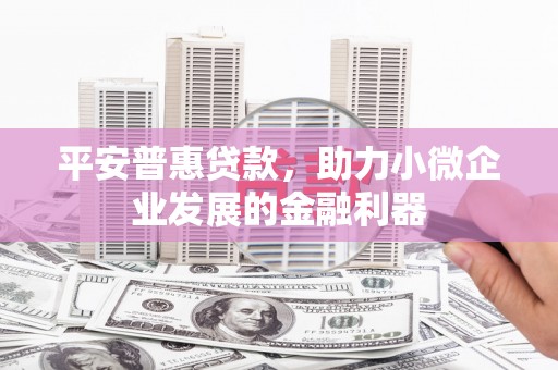 石拐平安普惠贷款，助力小微企业发展的金融利器